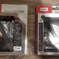 Caddy (адаптер) за второ HDD или SSD за лаптоп 12,7 и 9.5мм, снимка 1 - Лаптоп аксесоари - 39922529