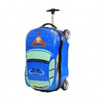 Детски куфар от поликарбон релефен с формата на кола 12000, снимка 1 - Куфари - 29638490