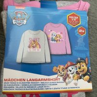 Комплект от 2 броя нови детски блузи с дълъг ръкав за момиче с героите от Paw patrol, снимка 2 - Детски Блузи и туники - 38425163