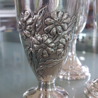 Сребърни 800 проба чаши-сребро, за вино, вода, или шампанско-вместимост 180- 250 мл., снимка 6 - Чаши - 44693999