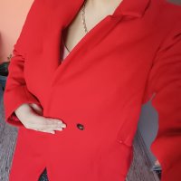 Червено дамско зимно палто, снимка 6 - Палта, манта - 36930094