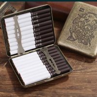 винтидж ретро табакера за цигари 85mm King Sizeх неръждаема стомана, снимка 8 - Подаръци за мъже - 27206166