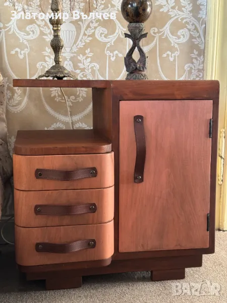 Уникални! Реновирани нощни шкафчета от масив, снимка 1