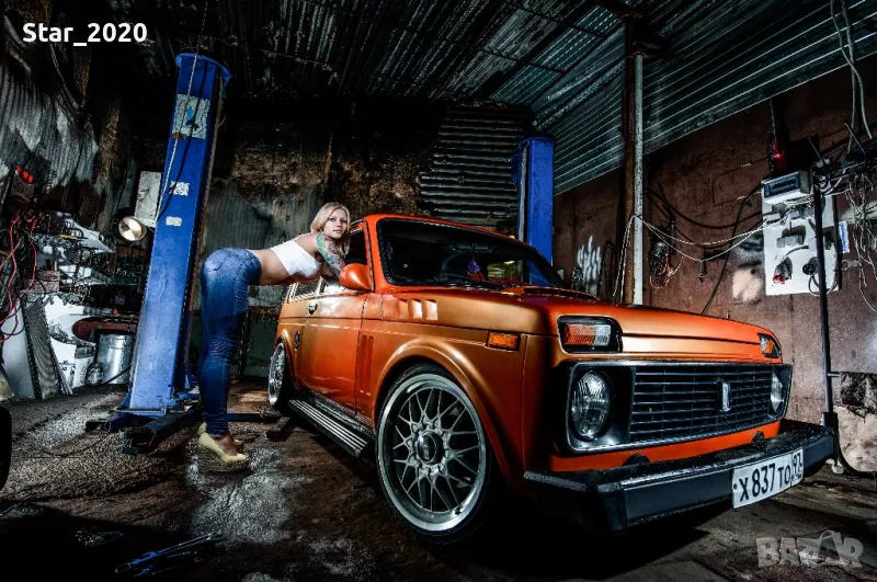 Светеща картина с LED осветление - Lada Niva , снимка 1