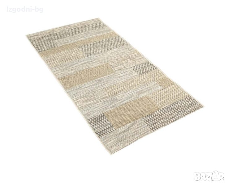 Изчистен килим с правоъгълници - 120/170 см, снимка 1
