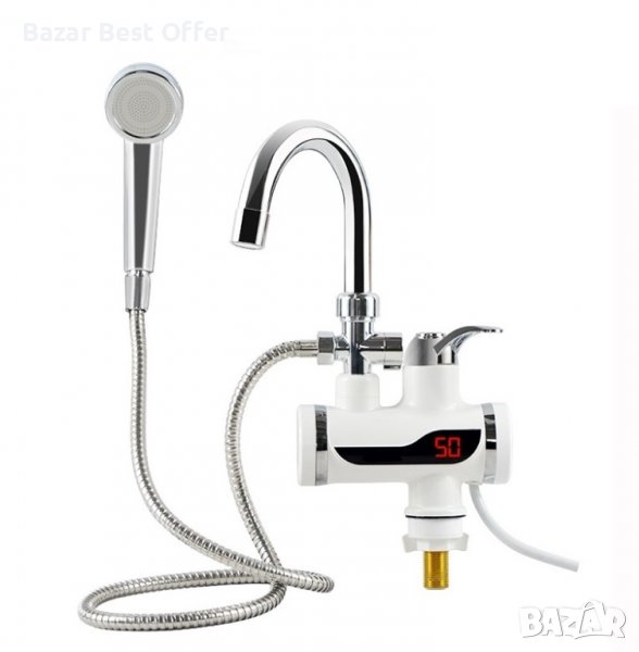 Проточен бойлер 3000 вата (С душ слушалка) и дисплей за стоящ монтаж, снимка 1