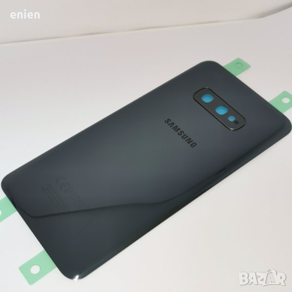Заден капак, панел стъкло + стъкло камера за Samsung Galaxy S10e / Черен, снимка 1