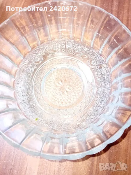 две  стъклени купи, снимка 1