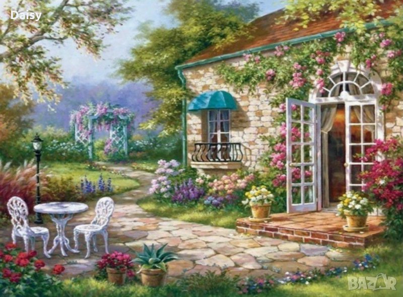Диамантен гоблен" Лятна градина", снимка 1