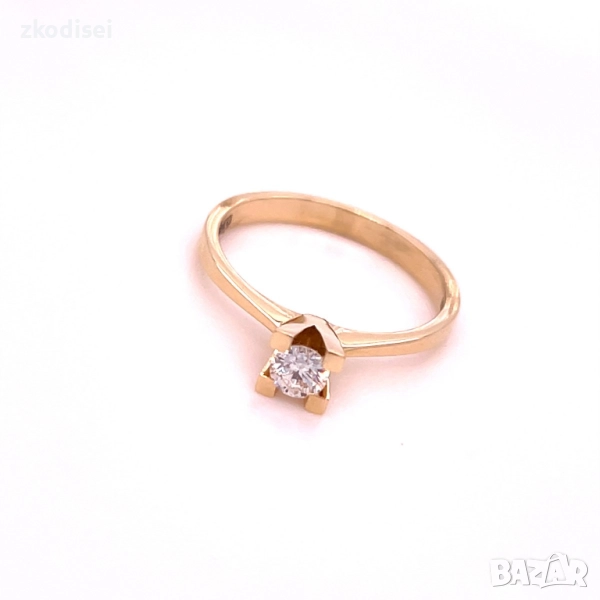 Златен дамски пръстен с диамант 0,24Ct. чистота:VS размер:54 модел:34028-1, снимка 1