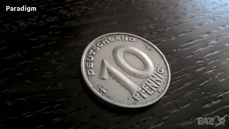 Монета - Германия - 10 пфенига | 1952г.; серия Е, снимка 1