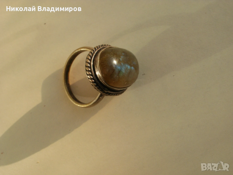 Стар пръстен с камък старинен накит , снимка 1