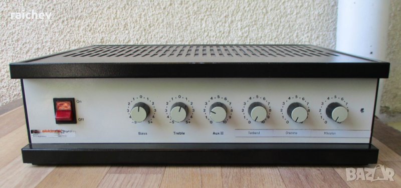 ★ █▬█ █ ▀█▀ ★ BOUYER G+M Electronik – Качествен 100 волтов усилвател за фонова музика. , снимка 1