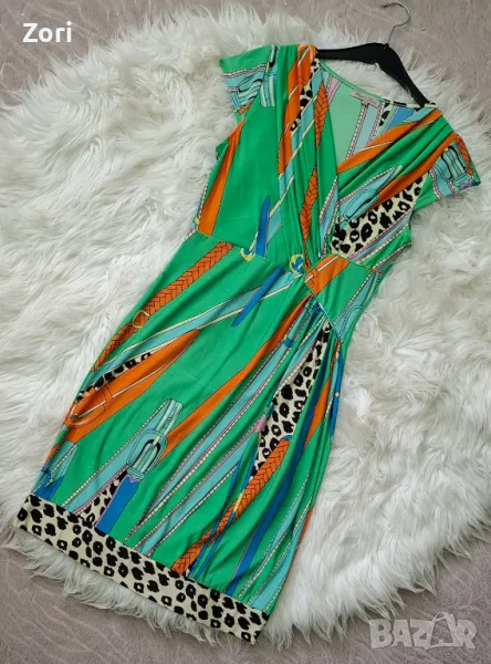 СУПЕРТЪНИЧКА и МНОГО ЛЕКА зелена рокля по тялото, снимка 1