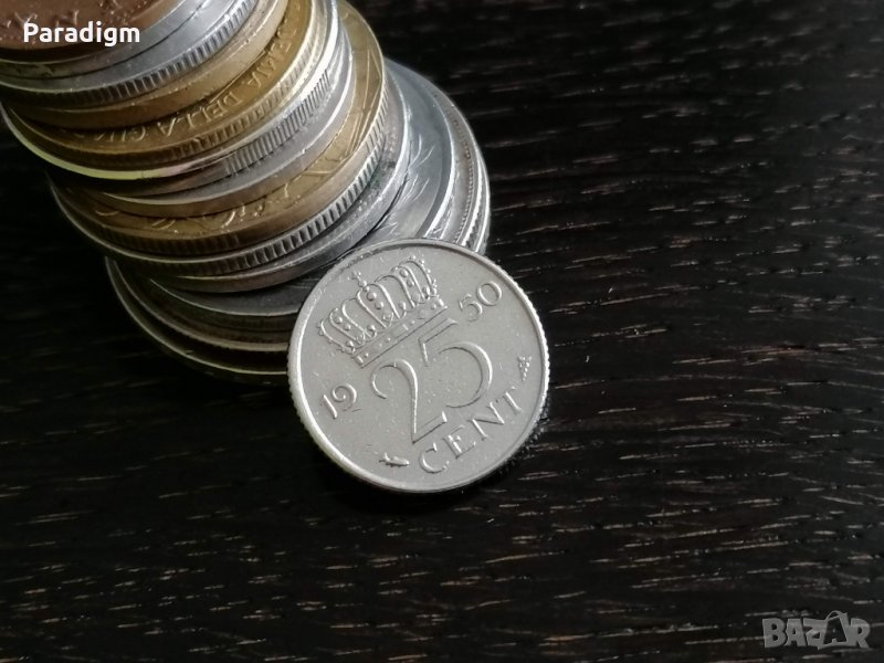 Монета - Холандия - 25 цента | 1950г., снимка 1
