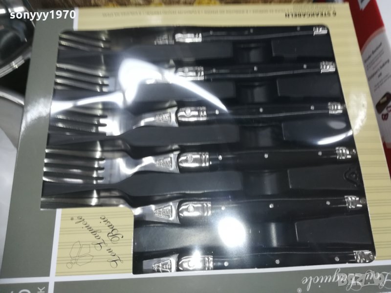lou laguiole 6бр BLACK-вилици 2502211323, снимка 1