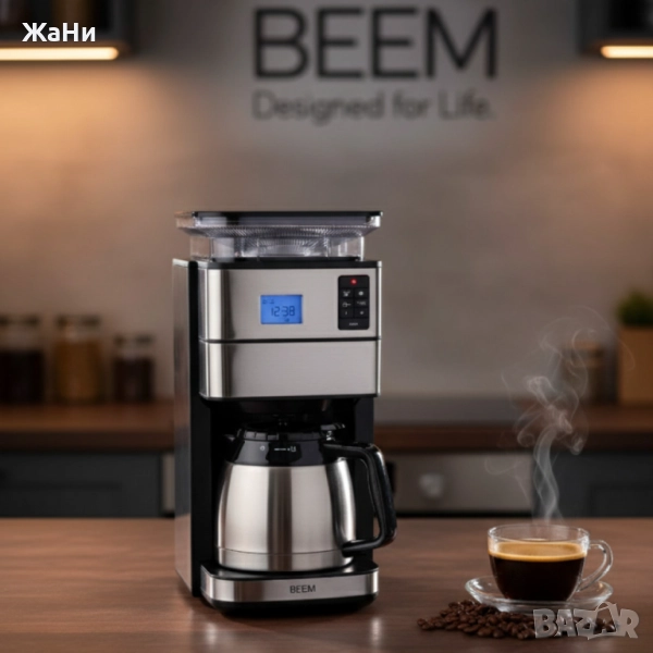 1бр./ Филтърна кафемашина с мелачка и термокана BEEM BASIC SELECTION FRESH-AROMA-PERFECT II, снимка 1