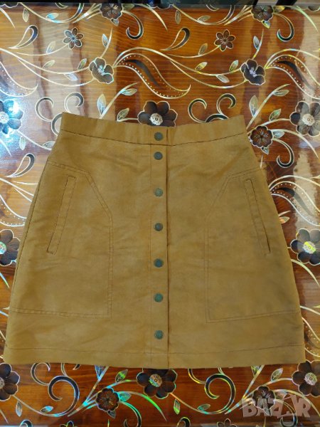 Светлокафява велурена пола Н&М, снимка 1