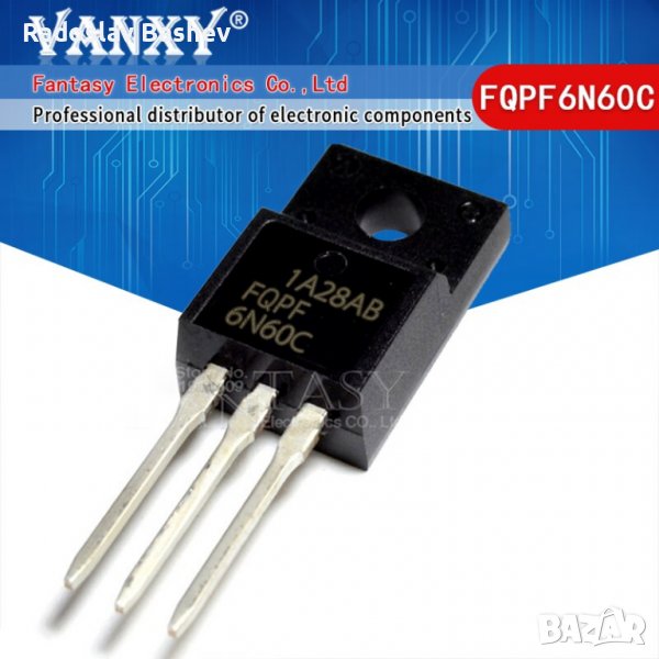 FQPF6N60C MOSFET N-CH 600V 6A TO-220F, снимка 1