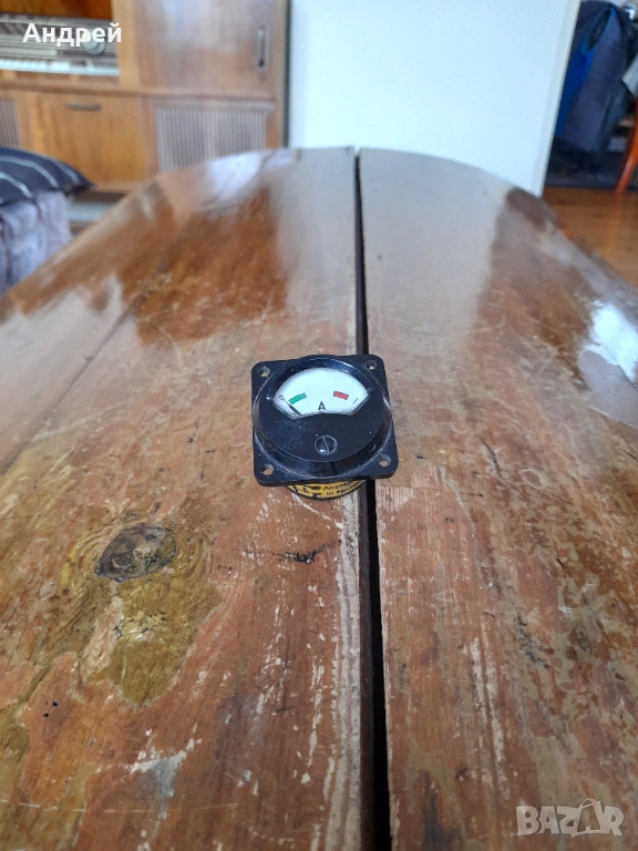 Стара измервателна система,измервателен уред,амперметър #9, снимка 1