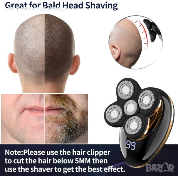 Електрическа самобръсначка VGR V-316, 5 Въртящи се остриета, снимка 1