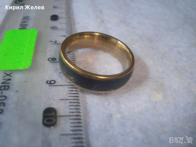 ПОЗЛАТЕН ФЕШЪН АРТ ПРЪСТЕН ТИП ХАЛКА от БЛАГОРОДНА НЕРЪЖДАЕМА СТОМАНА 29844, снимка 1