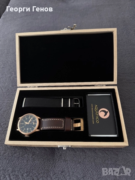 Продавам часовник Aqatico Big Pilot Bronze., снимка 1