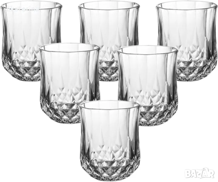 Стилен комплект – Стъклена гарафа с 6 чаши! , снимка 1