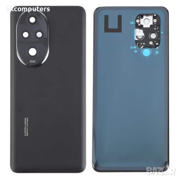 Оригинален заден капак със стъкло за камерата за Honor 200 Pro – Черен / Бял, снимка 1