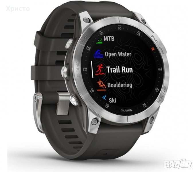 НОВ!!! Garmin Epix Gen 2 Slate Steel със силиконова каишка, снимка 1