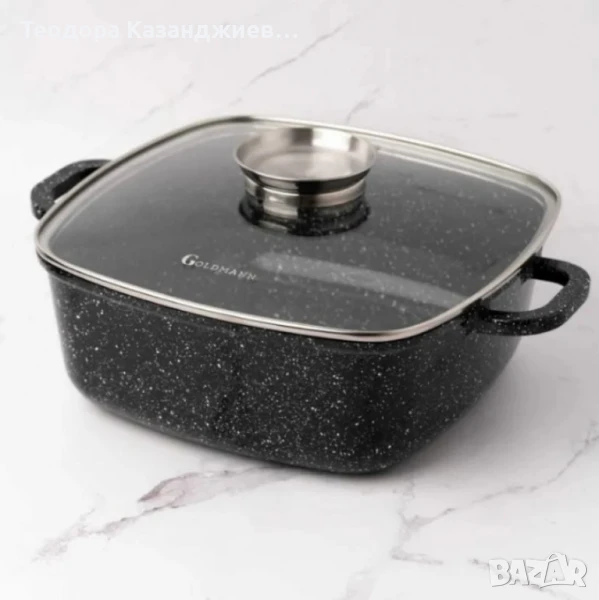 Тенджера-ростер Goldmann – Лят алуминий с керамично покритие, индукция, снимка 1