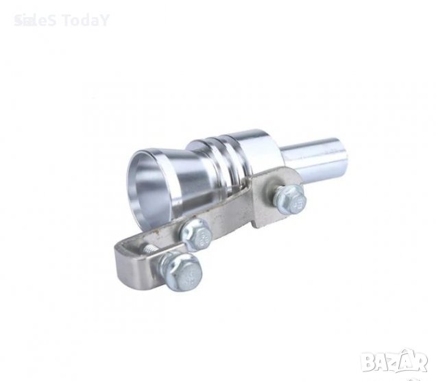 Свирка за ауспух L, турбо звук/ саунд Л, резонатор, Размер L 44-55мм, сив, снимка 1