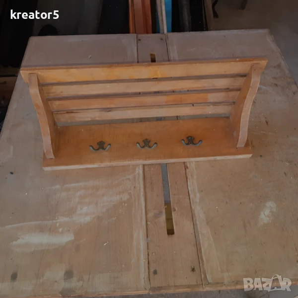 Стара дървена закачалка, снимка 1