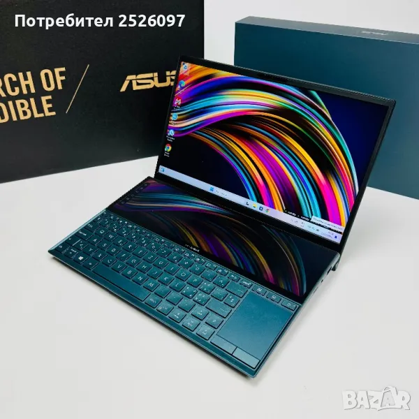 Asus ZenBook Duo Pro Touch/i7-10510U/NVIDIA MX250/16GB RAM/512GB, снимка 1
