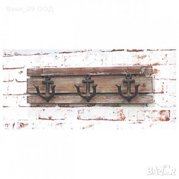 Дървена стенна закачалка "Котва", снимка 1