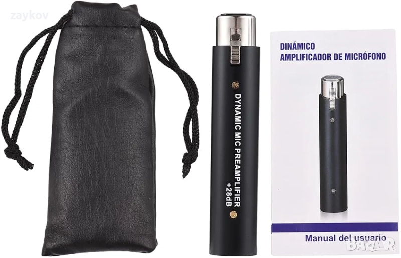 Динамичен микрофонен предусилвател, нисък шум, усилвател с високо усилване за студийни записи, снимка 1