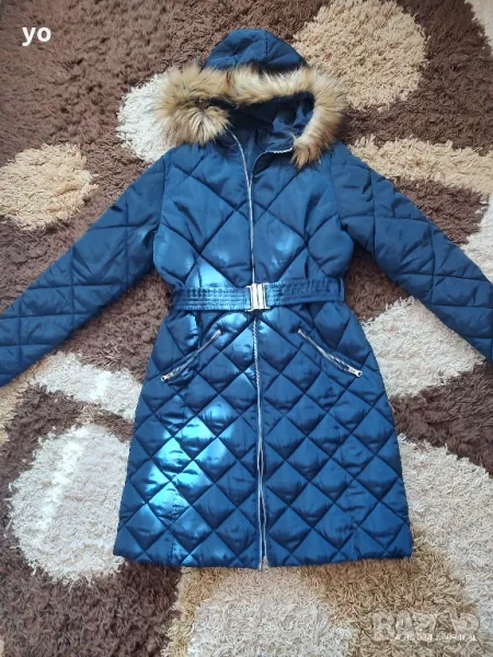 Дълго синьо яке размер М , снимка 1