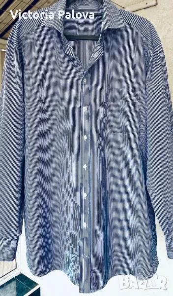 Луксозна скъпа риза VAN LAACK тънко райе, снимка 1