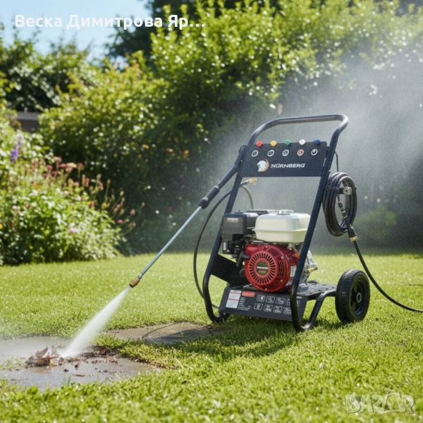 Бензинова водоструйка Nürnberg 7.0 HP – 3000 PSI мощ за безкомпромисно почистване, снимка 1