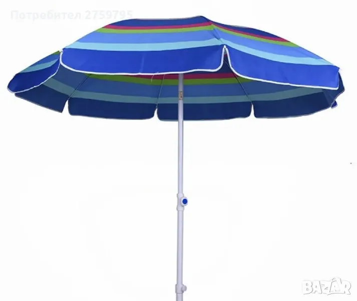 НОВО.Градински чадър 2м от Anti-UV полиестерна тъкан., снимка 1