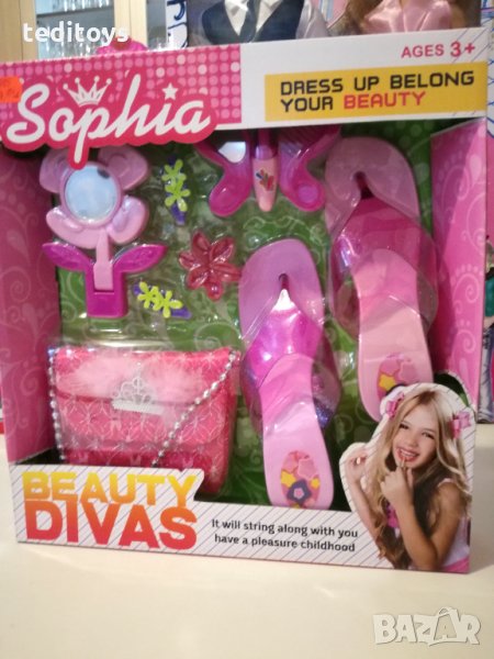 Децки комплект чехли чанта огледалце и други аксесуари, снимка 1