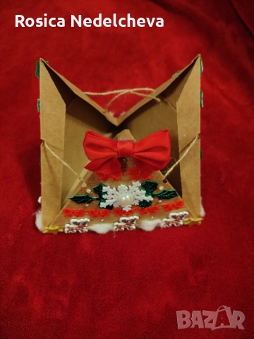 Коледна кутия ръчно изработена, снимка 4 - Декорация за дома - 52528491