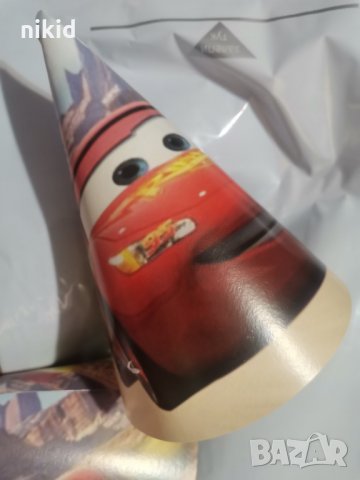 Макуин Маккуин колите McQueen cars картонена парти шапка шапки рожден ден, снимка 2 - Други - 20645323