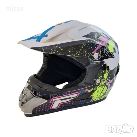 Кросова каска ACEBIKE, Full Face, DOT, Размер: M-L - Вело, Мото, Скутер, снимка 5 - Аксесоари за велосипеди - 49663456