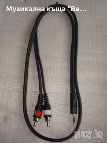 аудио кабел мини стерео жак - чинчове 1м., снимка 2 - Други - 30863047