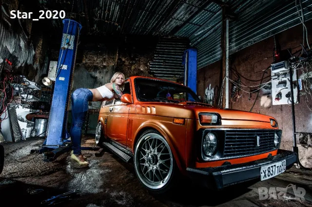 Светеща картина с LED осветление - Lada Niva 