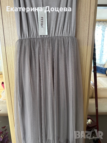 Рокля Фетиш в сиво, снимка 4 - Рокли - 44569437