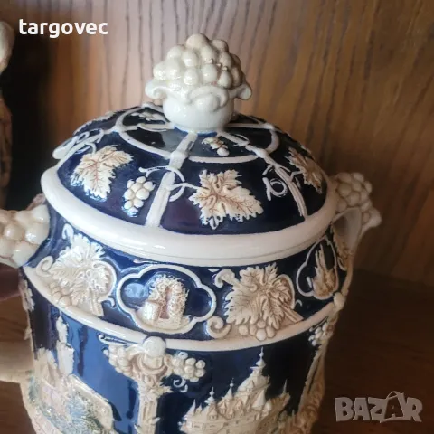 разкошен немски ръчно гравиран буркан румтоп, снимка 5 - Антикварни и старинни предмети - 49207896