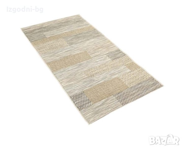 Изчистен килим с правоъгълници - 120/170 см