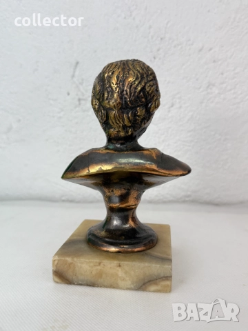 Бронзов бюст / скулптура на - ОМИР. №7610, снимка 3 - Антикварни и старинни предмети - 52374462